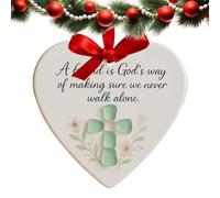 Heart Ornaments for Christmas Tree - Romantic Ceramic Decorations | Heart Shaped Friendship Ornament for Soul Sisters Women Men Teacher Door Handle Office Workplace