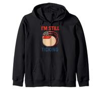 Heart Pacemaker Im Still Ticking Fun Mens Surgery Patient Zip Hoodie