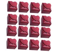 Heart Party Favor Candy Box 50pcs Paper Red Wedding Gift | Delicate Workmanship, Romantic Shape, Wedding and Party Use, Compact Pack of 50 Pieces