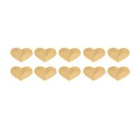 Heart Patches Iron On Gold Embroidered DIY Sewing Craft Cover Blemishes Holes for Jackets Bags Pants T Shirts Cotton 8.2x7cm 10Pcs