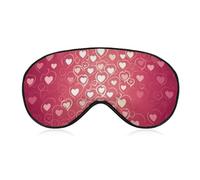 Heart Pattern Eye Mask, Side Sleeping Mask Light Blindfold Sleeping Mask Nose Pad and Elastic Band for Children Women and Men