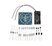Heart Pattern Flashing Lamp Soldering Kit with 18 Red LEDs and Full Component Set for Educational Use (A)