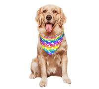 Heart Pattern Rainbow Lgbt Pride Month Gay Lesbian Dog Bandana Comfortable Triangle Bib Adjustable Dogs Neckerchief For Puppy Pets Accessories