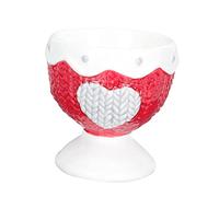 Heart Patterned Ceramic Egg Tray Adorable Desktop Decor Organizer for Fresh Eggs for Home Dining Special Occasions