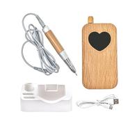 Heart Patterned Wooden Electric Nails File For Salon Home Use Ergonomic Grip Multi Speed Polishing Device Heart Shapeds Nail Grinder Electric Tool