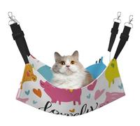 Heart Peach Color Pig Printed Pet Hammock - Sleeping Hammock For Cats, Rabbits, Ferrets, Puppies, Small Animals