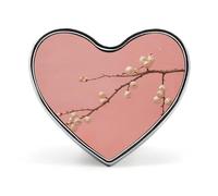 Heart Pearl And Peach Brooch Classic Mini Pin 1 Inch Aluminum Alloy Lapel Pin Personalized Button Badge for Backpack Hat Suit Jacket Clothing Decoration