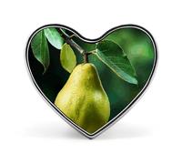 Heart Pears on The Tree Brooch Classic Mini Pin 1 Inch Aluminum Alloy Lapel Pin Personalized Button Badge for Backpack Hat Suit Jacket Clothing Decoration
