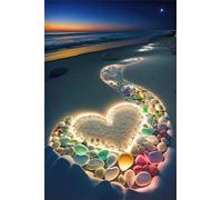Heart Pebbles Beach Jigsaw Puzzles for Adults 300 Challenging & Brainteasing Adults Jigsaws Puzzle Puzzle Games Jigsaw Puzzle 300 Pieces