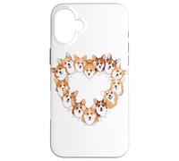 Heart Pembroke Welsh Corgi Corgis Case for iPhone 16 Plus