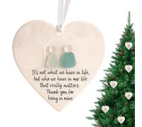Heart Pendant, Friendship Decoration - Acrylic Sea Glass Keepsake, Charming Hanging Ornament, Smooth Polished with Soft Translucent Appearance | Meaningful Gift for Students