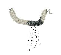 Heart Pendant Necklace for Women Charm Necklace Gothic Bloody Pearl Necklace Jewelry Multilayer Red Blood Tassel Chains Dripping Pearls Creative Accessories A Necklaces for Women Womens Long Necklaces