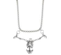 Heart Pendant Necklace for Women Dainty Necklace Punk Necklace Captivity Pendant Rock Jewelry For Men And Women No Gems Necklace Chain for Women Long Necklaces for Women (Silver, One Size)