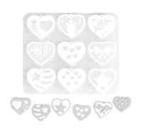 Heart Pendant Silicone Mold, Desktop Ornament Silicone Mould, Creative Desktop Ornament Silicone Mould, Non-Stick Romantic Jewelers Mold for Resin, Keychain