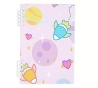 Heart Planets Notebook A5, Pastel Stars Notebooks, Lined Paper Work Notebook 120Pages/60Sheets, Notepad for Writing, Journal for Home, College Essentials Women Man