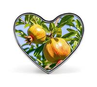 Heart Pomegranate Tree Brooch Classic Mini Pin 1 Inch Aluminum Alloy Lapel Pin Personalized Button Badge for Backpack Hat Suit Jacket Clothing Decoration