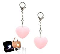 Heart Portable Handbag Light, Love Glow Purse Light Touch Sensing Lamp, Rechargeable LED Touch Activated Automatic Sensor Lamp Bag Accessories, Gift for Women & Girls ((Heart-Shaped Pink)2pc)