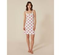 Heart Print Cotton Nightie red/white