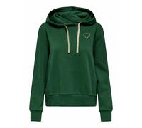 Heart Print Hoodie Green