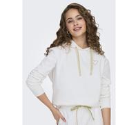 Heart Print Hoodie White