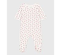 Heart Print Velour Sleepsuit Heart Print