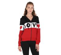 Heart Print ZipUp Hoodie Wo - Multicolor Jackets Love Moschino Multi 42