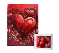 Heart Printed Wooden Intelligence Puzzle 38x52 CM, 500 Pieces(boxed) Jigsaw Puzzles Education Game for Adults, Home Decoration Puzzle