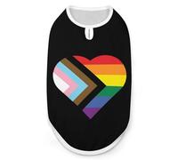 Heart Progress Proud Flag LGBTQ Funny Dog Vest Cute Sleeveless Pet Shirt Pullover Cats T-Shirts Tank Tops 2XL