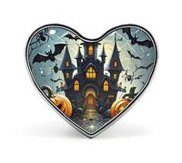 Heart Pumpkin Lantern Castle Brooch Classic Mini Pin 1 Inch Aluminum Alloy Lapel Pin Personalized Button Badge for Backpack Hat Suit Jacket Clothing Decoration