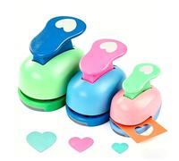 Heart Punch, XIATIAN Heart Paper Punches for Crafts 3 Pack, Craft Paper Punch, DIY Craft Hole Punch for Creatively Artwork Greeting Card Making 8mm 15mm 25mm