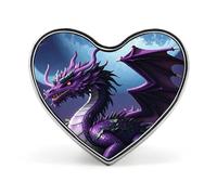 Heart Purple Dragon Brooch Classic Mini Pin 1 Inch Aluminum Alloy Lapel Pin Personalized Button Badge for Backpack Hat Suit Jacket Clothing Decoration