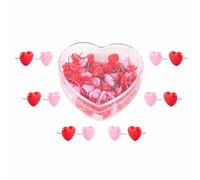 Heart Push Pins,Corkboard Nails for Office/Home Decor-Durable Decorative Push Pins for Bulletin Board,Photos,Notes,DIY Crafts,Soft Corkboard,Reusable&Cute Wall Decor (Red Pink Mixed Heart Box 100PACK)