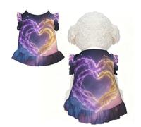 Heart Quantum L Pet Apparel for Small Dogs-Cute Summer Outfit for Puppy, Soft Breathable Pet Clothes for Cat