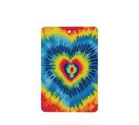 Heart Rainbow Tie-Dyed Car Air Fresheners 6 Pcs, Funny Hanging Car Air Fresheners Cute Long Lasting Scented Mirror Hanging Decoration Ornaments Gift Interior Decor Accessories For Men Women