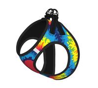 Heart Rainbow Tie-Dyed Print Harness Leash Set For Cats And Dogs, Reflective Adjustable, Soft Breathable Mesh Vest With Escape-Proof Lead, For Small Pets And Kitten Puppies