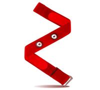 Heart Rate Monitor Chest Replacement Strap, Adjustable HRM Strap, Soft Elastic Chest Mount for Garmin, Polar, Wahoo, Powerlabs, Uptivo, HRM Transmitters, Compatible with 45mm Equipment (red)