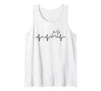 Heart Rate Wire Fox Terrier Dog Lover ECG Heartbeat Tank Top