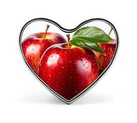 Heart Red Apple Fruit Brooch Classic Mini Pin 1 Inch Aluminum Alloy Lapel Pin Personalized Button Badge for Backpack Hat Suit Jacket Clothing Decoration
