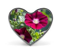 Heart Red Geraniums Brooch Classic Mini Pin 1 Inch Aluminum Alloy Lapel Pin Personalized Button Badge for Backpack Hat Suit Jacket Clothing Decoration