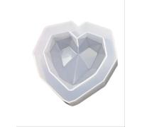 Heart Resin Mold Geometric Cutting Diamond Heart Love Shape Silicone Epoxy Mould Casting Mold for Necklace Diamond Pendant and Jewelry Making DIY