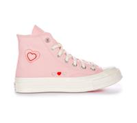 Heart Rhinestone Pink Trainers | Valentines Day- female- Converse- Sneakers- Pink- 4 UK- Shoes 4 UK