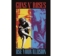 Heart Rock Guns N' Roses Multicolour Flag 105x75cm