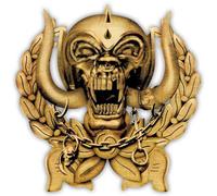 Motörhead Pin Badge – Heart Rock Everything Louder Forever – Gold – One Size