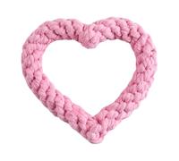Heart Rope Dog Toy - Sturdy Valentine's Style Knot Design, Soft Pull Chew Rope, Fun Interactive Tug Accessory, Cute Festive Shape | Valentine's Puppy Plaything with Strong Throw Training Utility