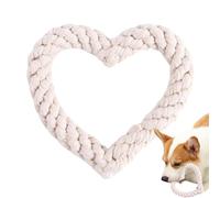 Heart Rope Dog Toy, Valentine's Day Heart Shaped Rope Dog Chew Toys, Indestructible Dog Toy, Heart Pet Chew Rope Supplies, Interactive Puppy Throwing Toy For Teaching, Teeth Cleaning, Playing