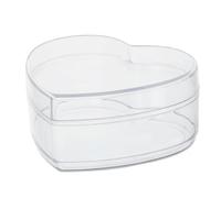 Heart/Round Acrylic Containers, Clear Acrylic Box Organisers with Lid, Heart/Round Storage Boxes for Candy Pills, Nails, Beads, Decorative Storage Boxes with Lid