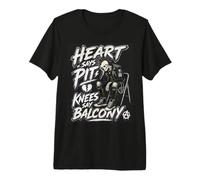 Heart Says Pit Knees Say Balcony Emo Punk Rock Mosh Pit Premium T-Shirt