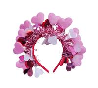 Heart Sequins Headband Handmade Valentine Day Hairband Women Hair Accessory For Parties Festival Parties Decoration