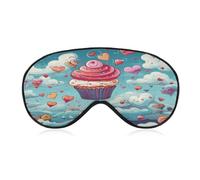 Heart Shape and Clouds Sleep Mask Eye Mask Travel Eye Cover