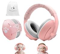 Heart Shape Baby Ear Defender 2-in-1 for Babies and Toddlers up to 4 Years, CE & UKCA Certified - Noise Reduction Earmuffs - Comfortable Baby Headphones Against Hearing Damage & Improves Sleep (Pink)